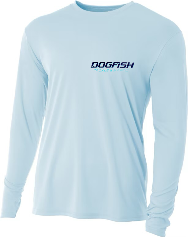 Dogfish Long Sleeve Microfiber Sport Fish Logo - Dogfish Tackle & Marine