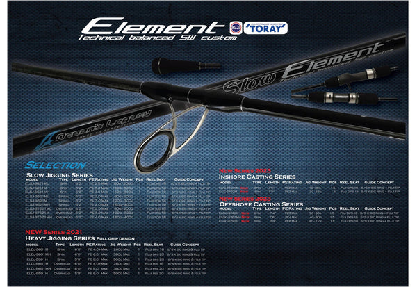 Oceans Legacy Element - Inshore Spinning Rod - Dogfish Tackle & Marine