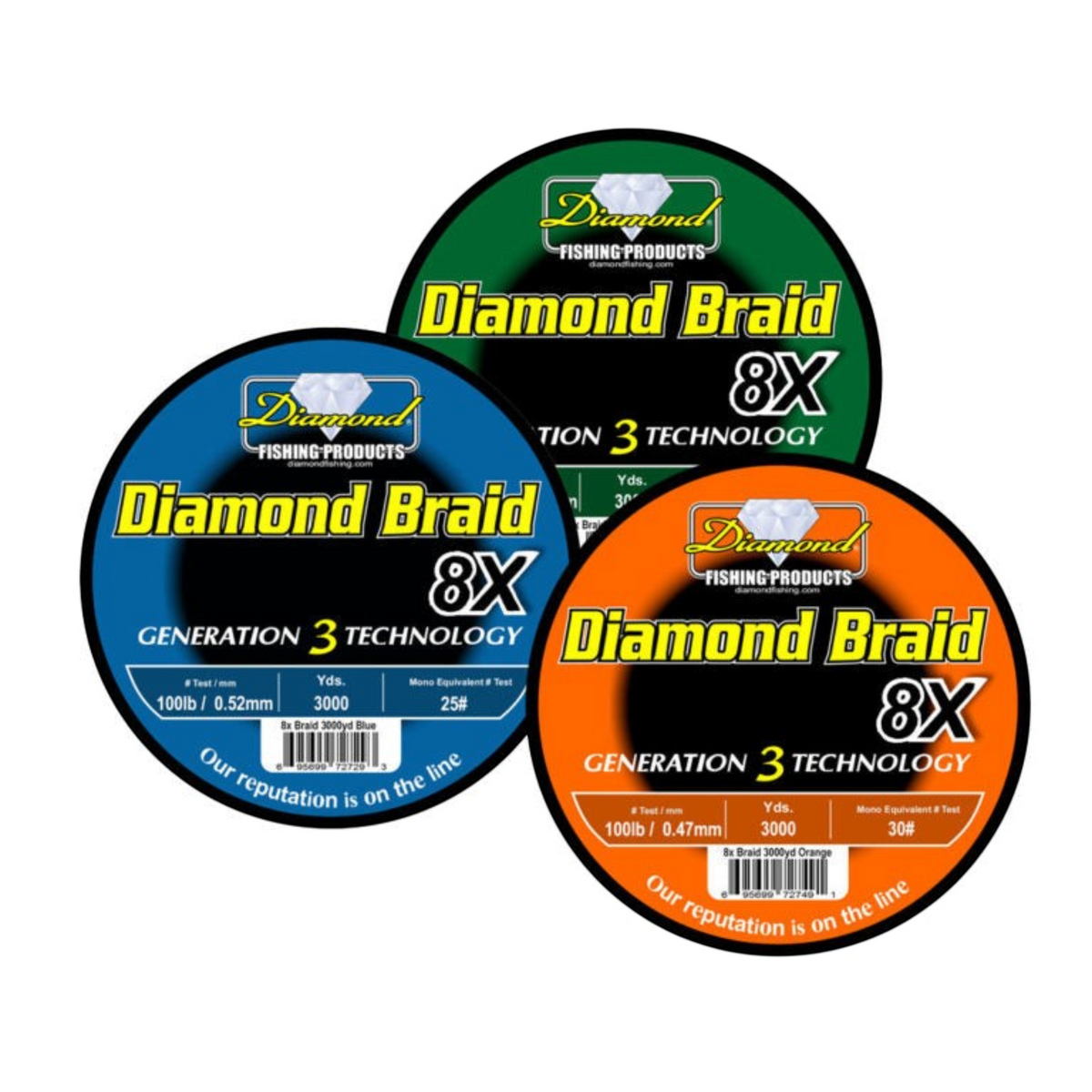 Diamond Generation 3 8X Solid Core Braided Fishing Line - Sold By The Yard - Dogfish Tackle & Marine