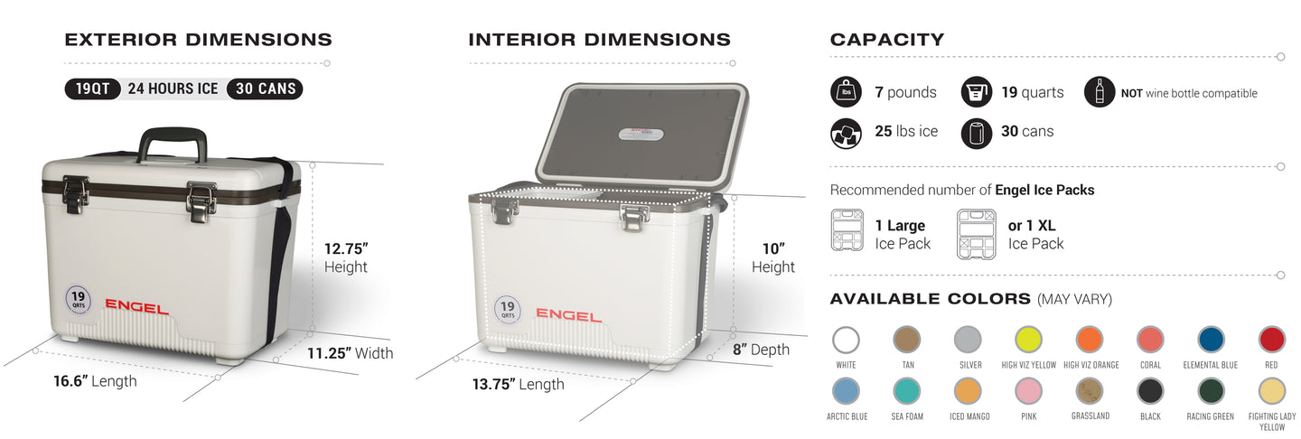 Engel 19 Quart Drybox / Cooler - Dogfish Tackle & Marine