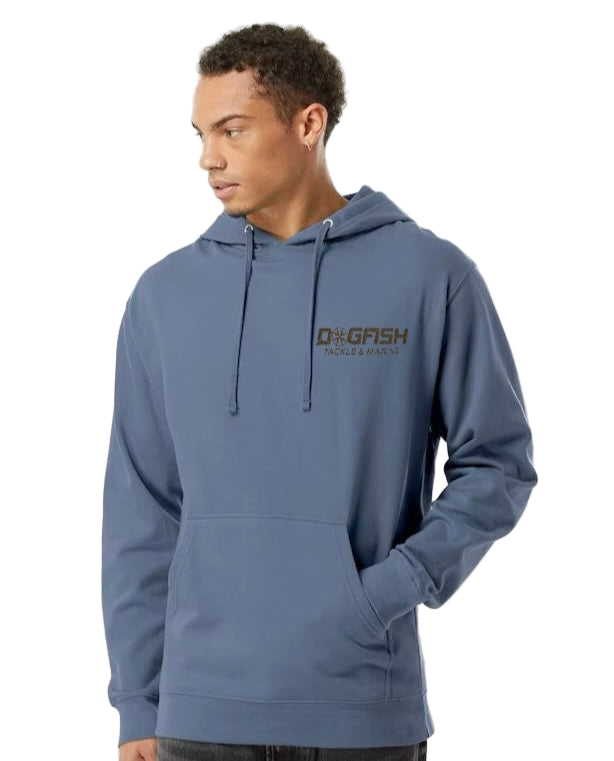 Dogfish Tackle Midweight Hoodie Center Console Logo - Dogfish Tackle & Marine