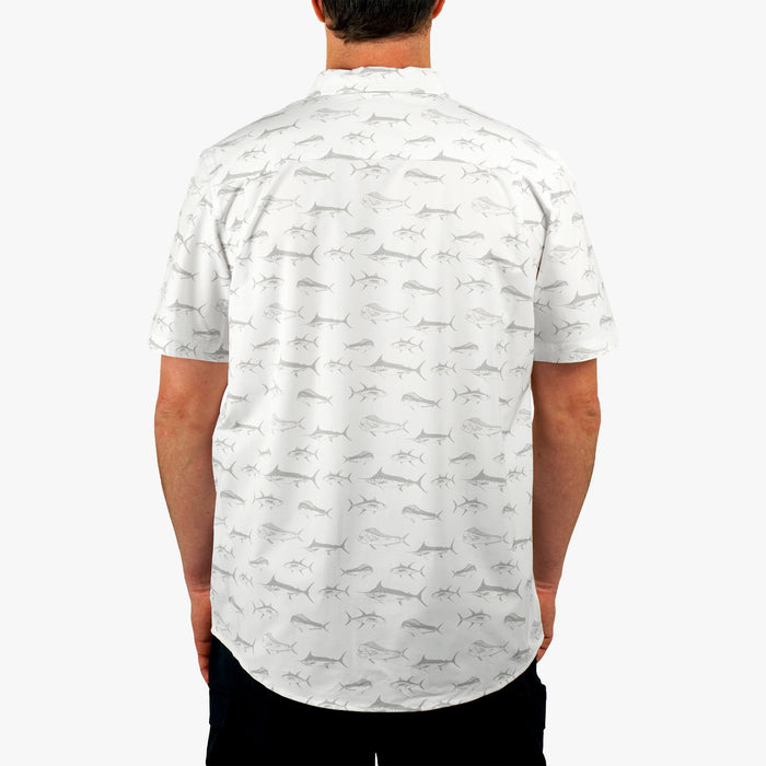 Aftco Boatbar Printed Button Down Shirt - Dogfish Tackle & Marine