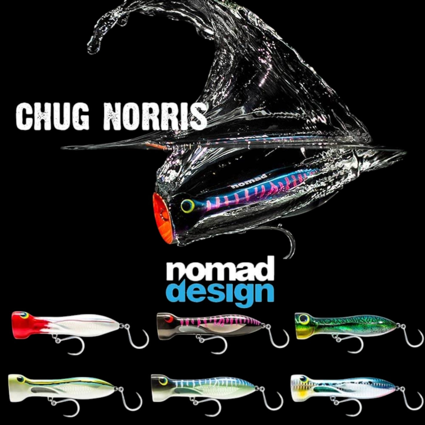 Nomad Chug Norris 150 Popper 6" - Dogfish Tackle & Marine