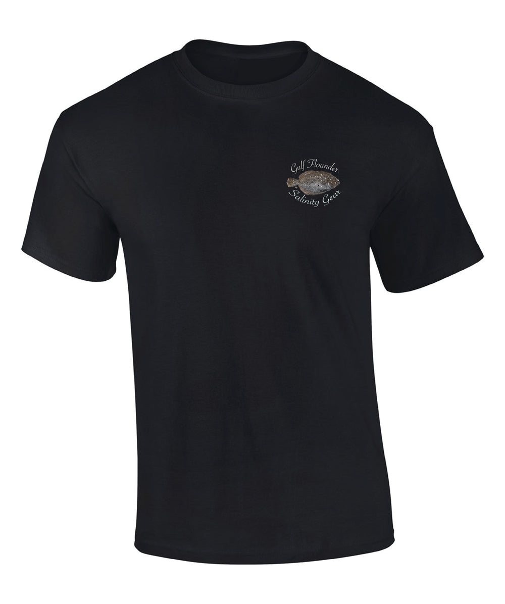 Salinity Greg Aragon Flounder Gyotaku Premium Short Sleeve - Dogfish Tackle & Marine