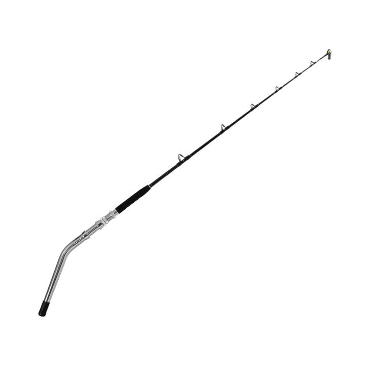 Dogfish Tackle & Marine Tsunami Trophy II deep drop fishing rod with curved aluminum butt and 80-200 lb Turbo Guides.