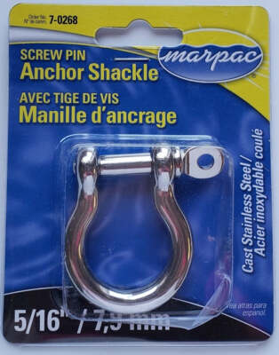 Marpac Stainless Screw Pin Anchor Shackle