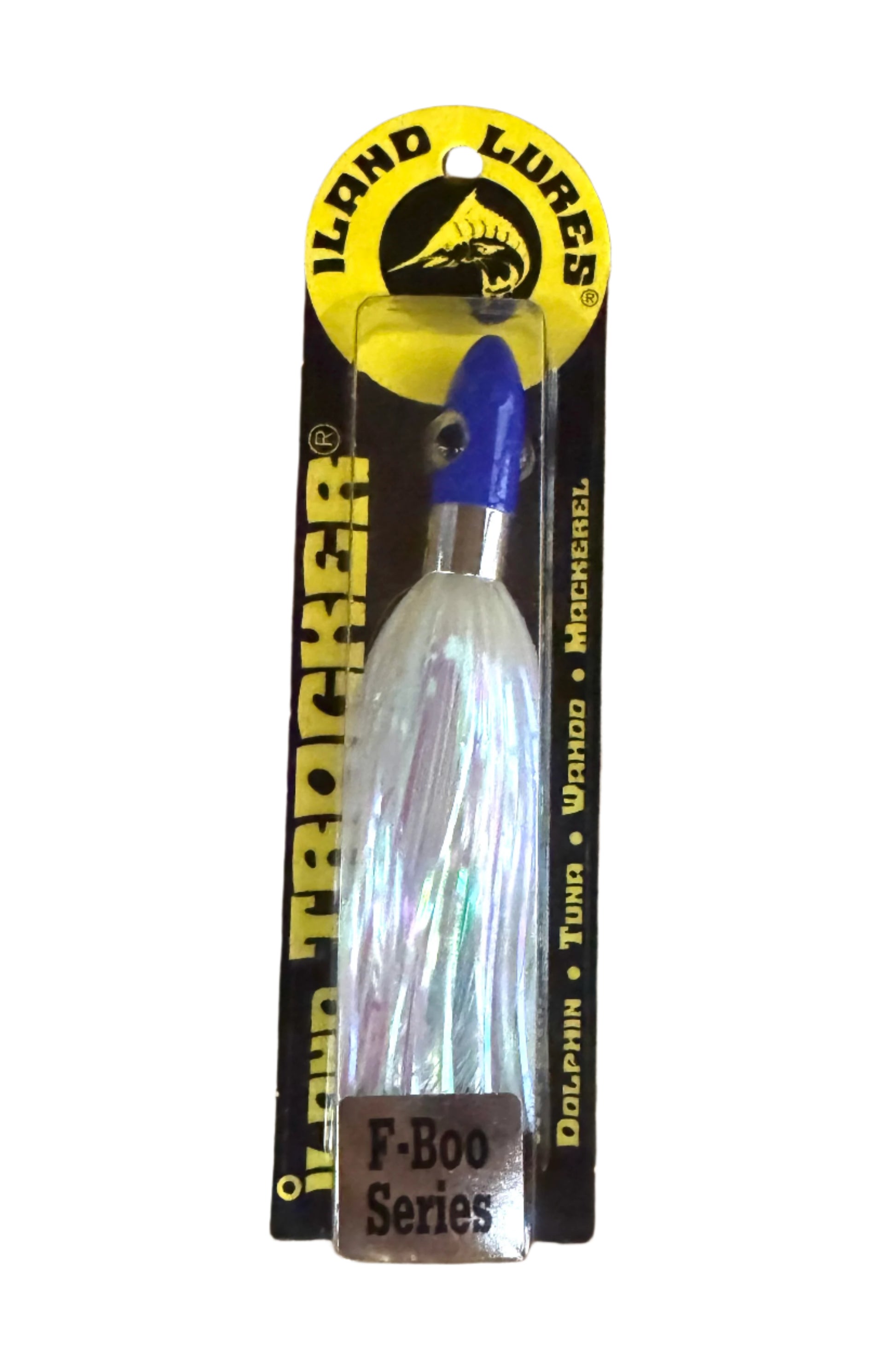 Fishing lure with 'Ilion Lures' packaging on a brown background