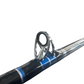 Dogfish Tackle & Marine heavy duty deep drop fishing rod featuring a reinforced blank with blue and silver trim