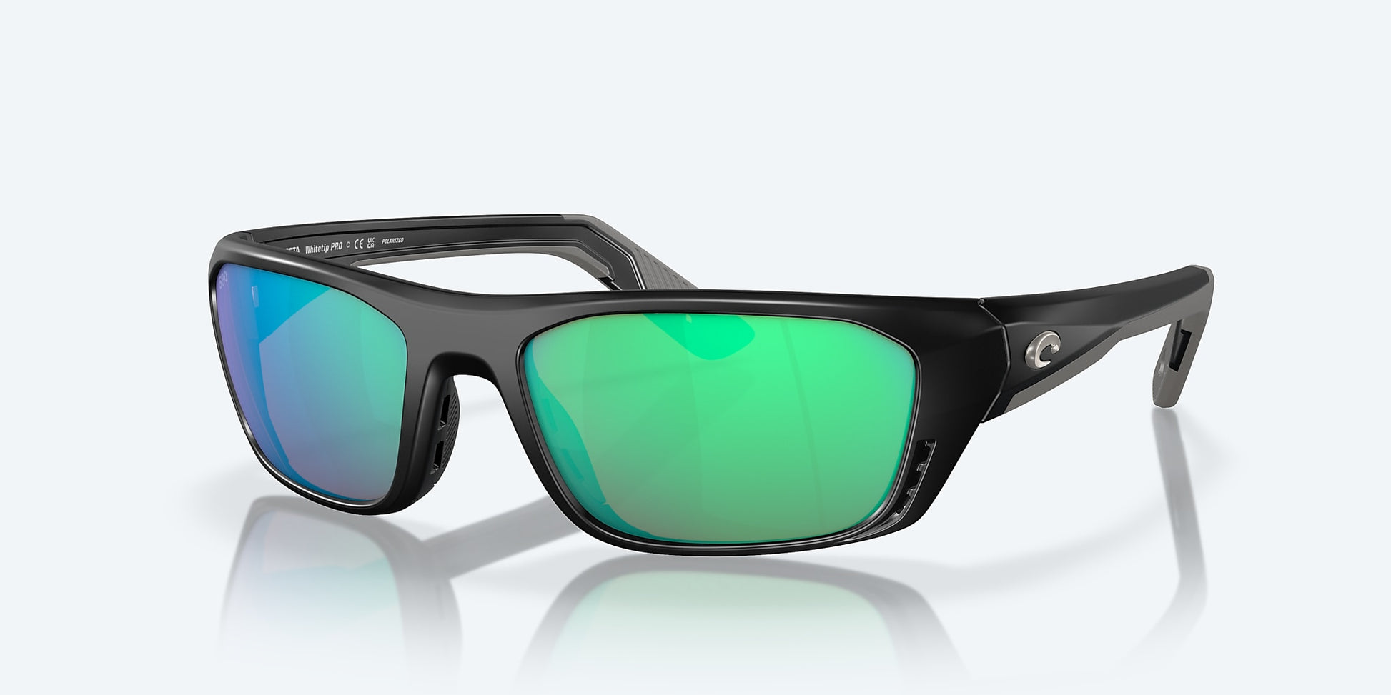 Costa Whitetip Pro Matte Black Green Mirror 580G - Dogfish Tackle & Marine
