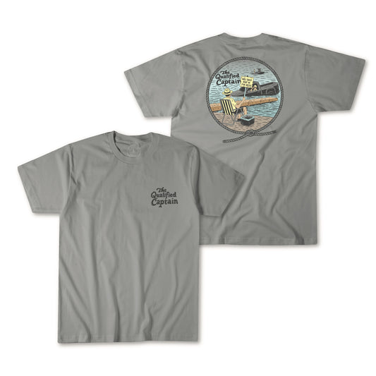 The Qualified Captain Back In Tee - Dogfish Tackle & Marine