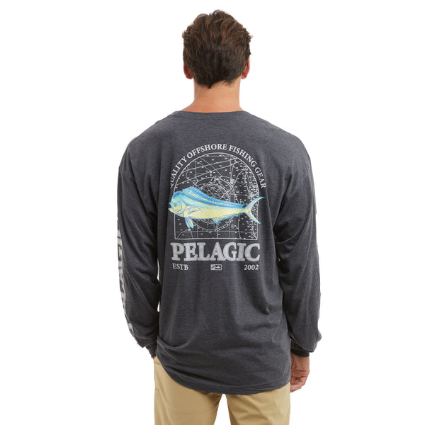 Pelagic Premium Long Sleeve Mapped Mahi Shirt - Dogfish Tackle & Marine