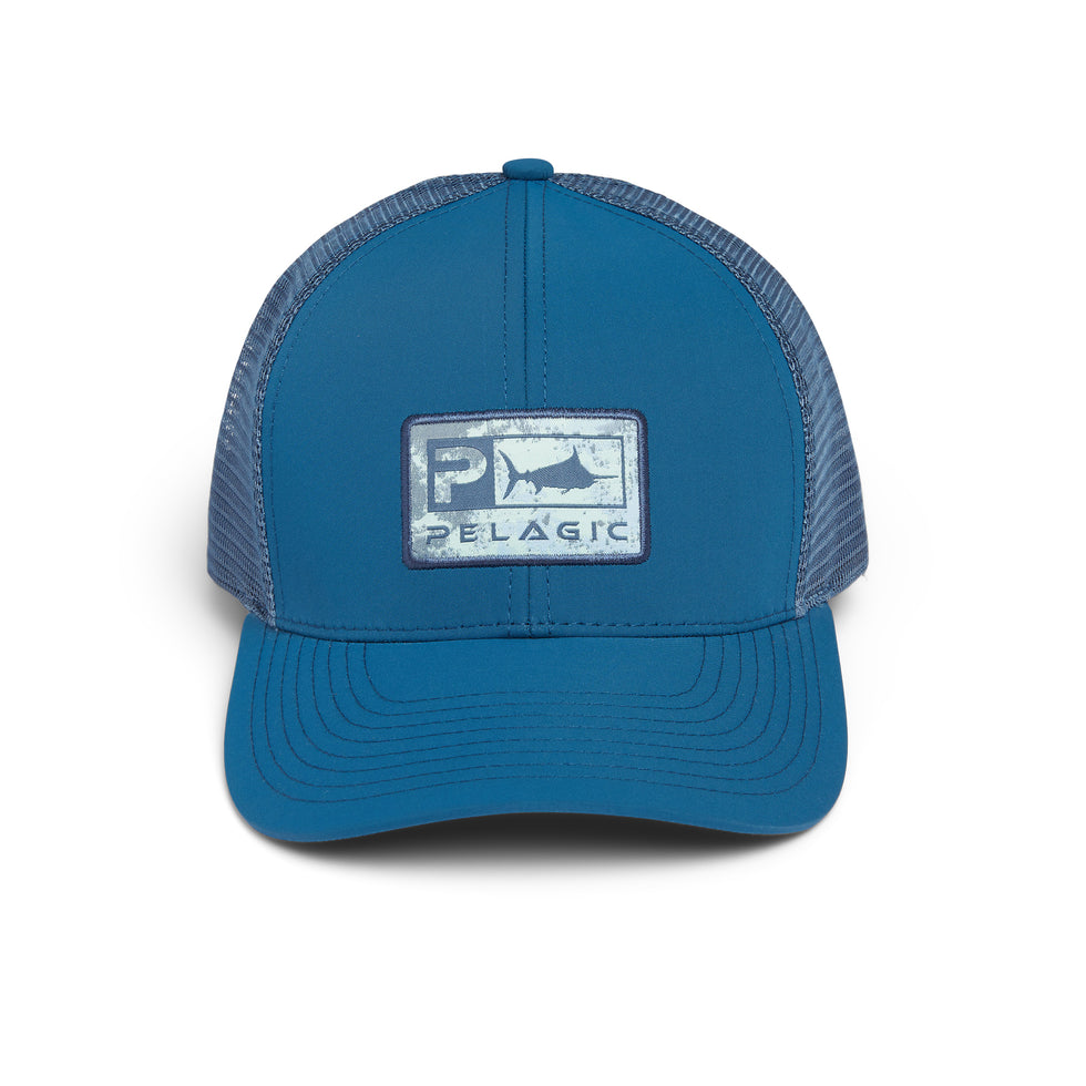 Pelagic Deluxe Gyotaku Trucker Blue - Dogfish Tackle & Marine