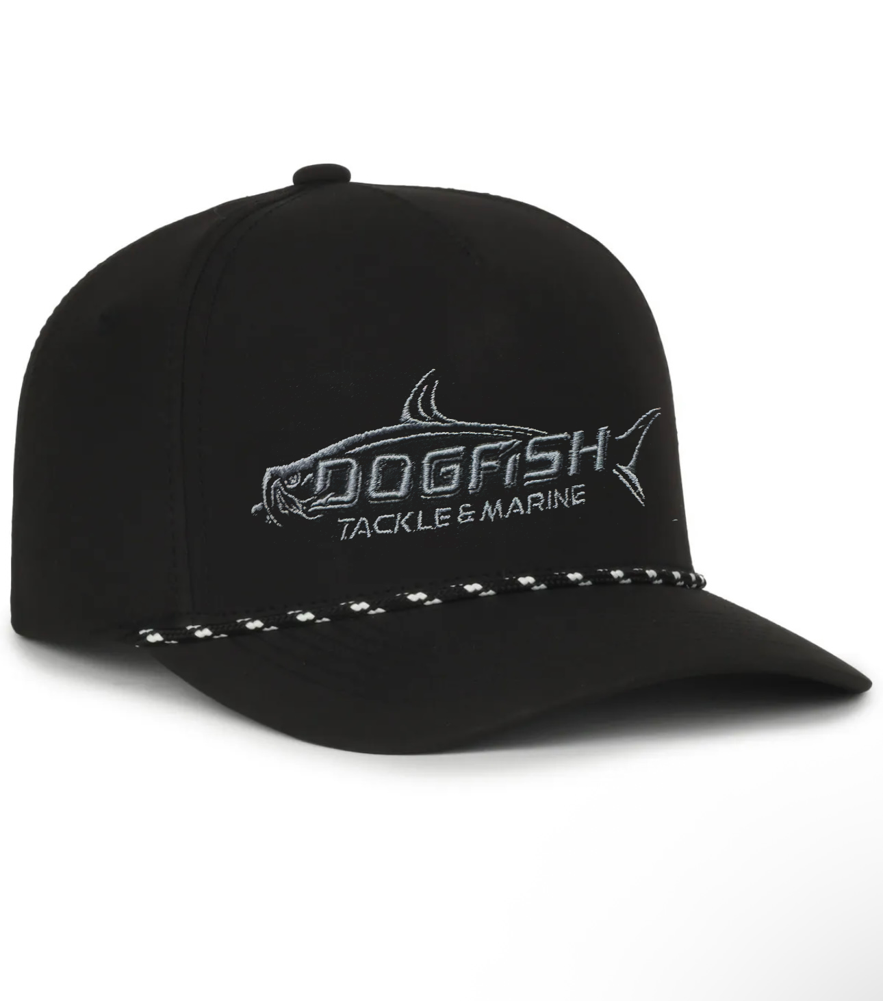 Dogfish Tackle & Marine Performace Rope Logo Hat - Dogfish Tackle & Marine