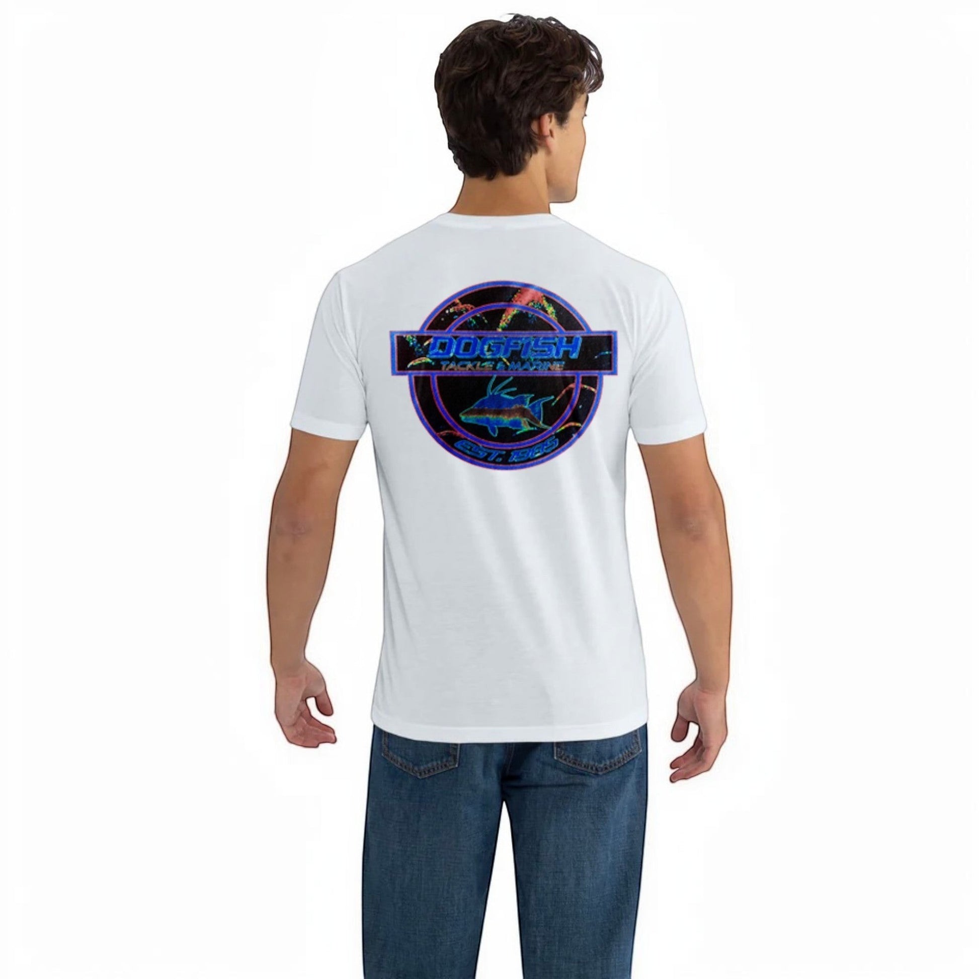 Dogfish Short Sleeve T-Shirt Bottom Finder Hogfish Logo - Dogfish Tackle & Marine