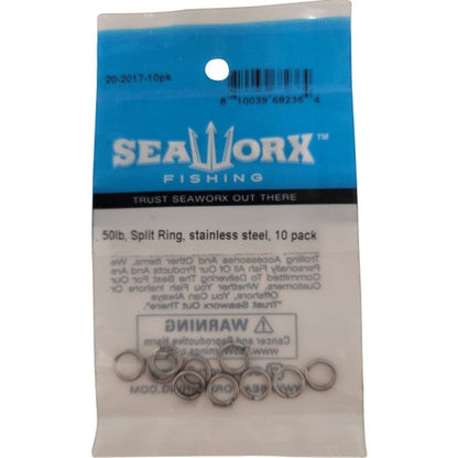 SeaWorx Stainless Steel Split Ring 10pk - Dogfish Tackle & Marine