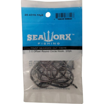 Seaworx Offset Up Eye Round Circle Hooks Dogfish Tackle & Marine