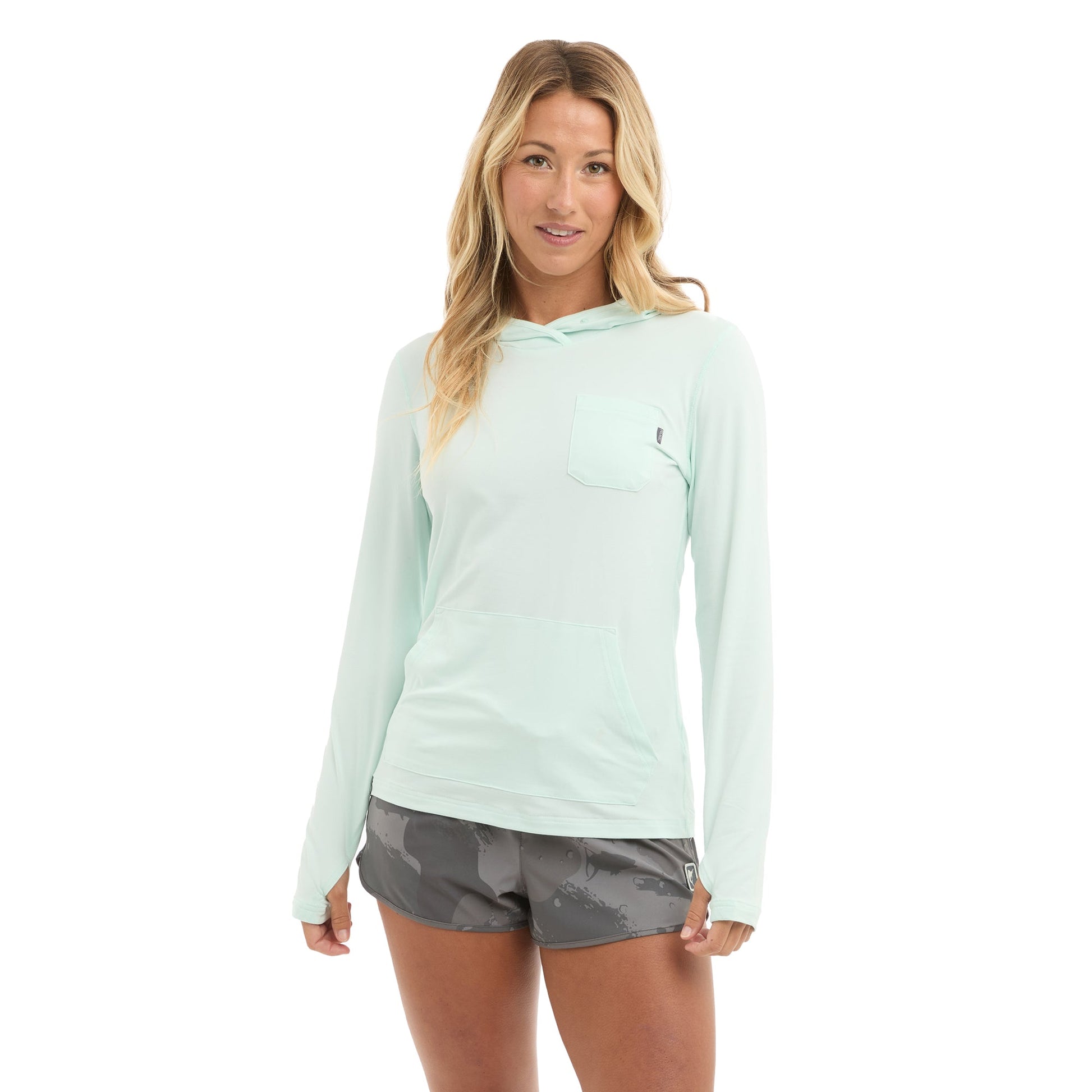 Pelagic Women's Freespool Hooded Performance Shirt - Dogfish Tackle & Marine