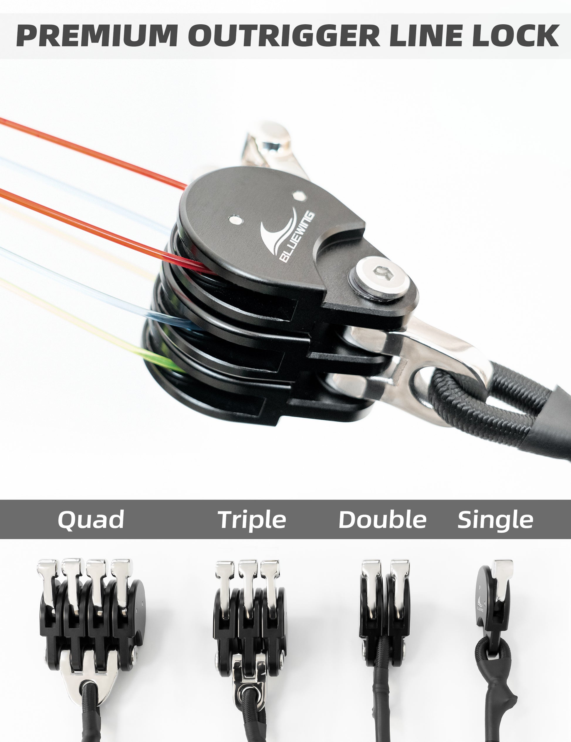 Blue Wing Outrigger Line Lock Pro - Dogfish Tackle & Marine