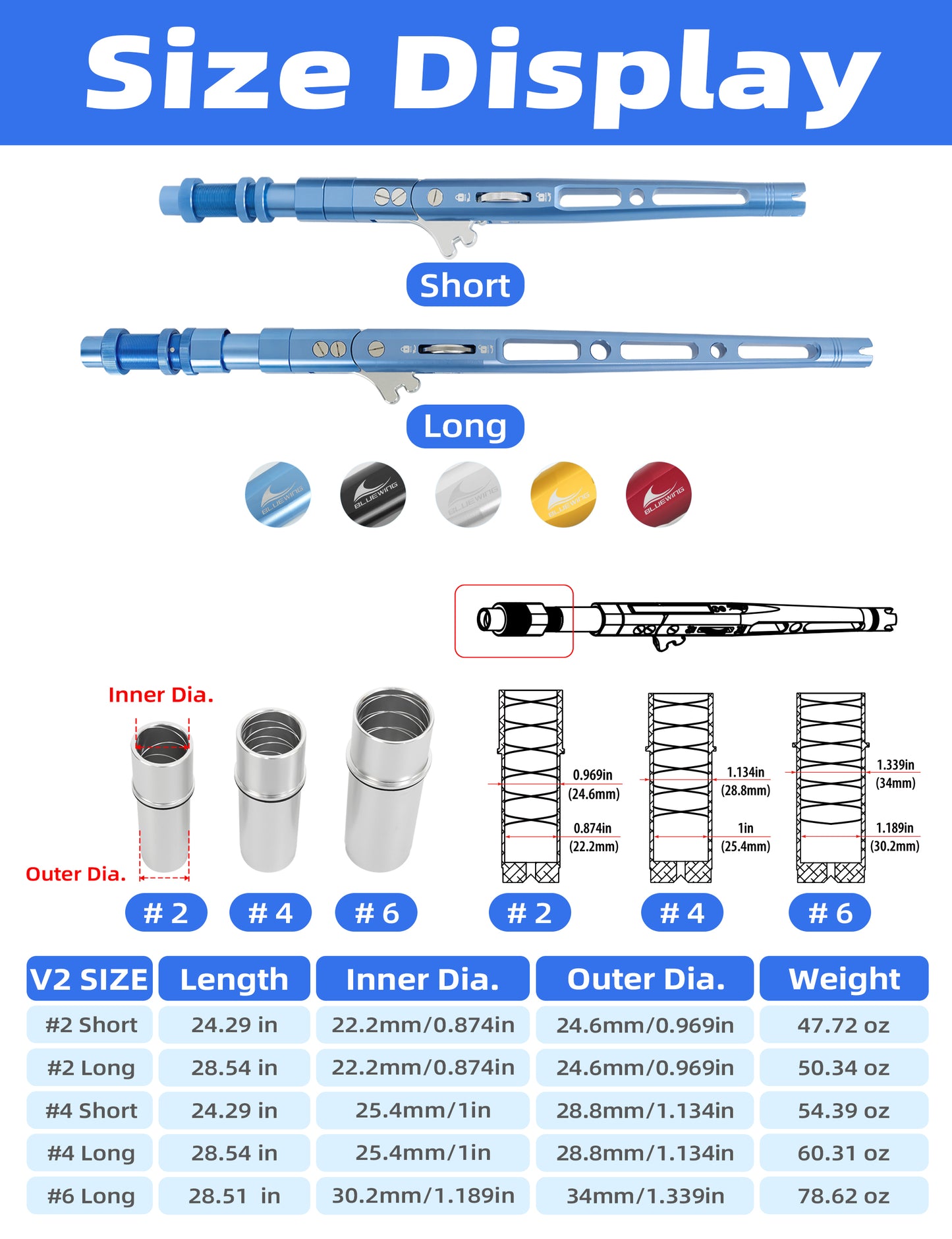 BLUEWING Adjustable Bent Rod Butt - Dogfish Tackle & Marine