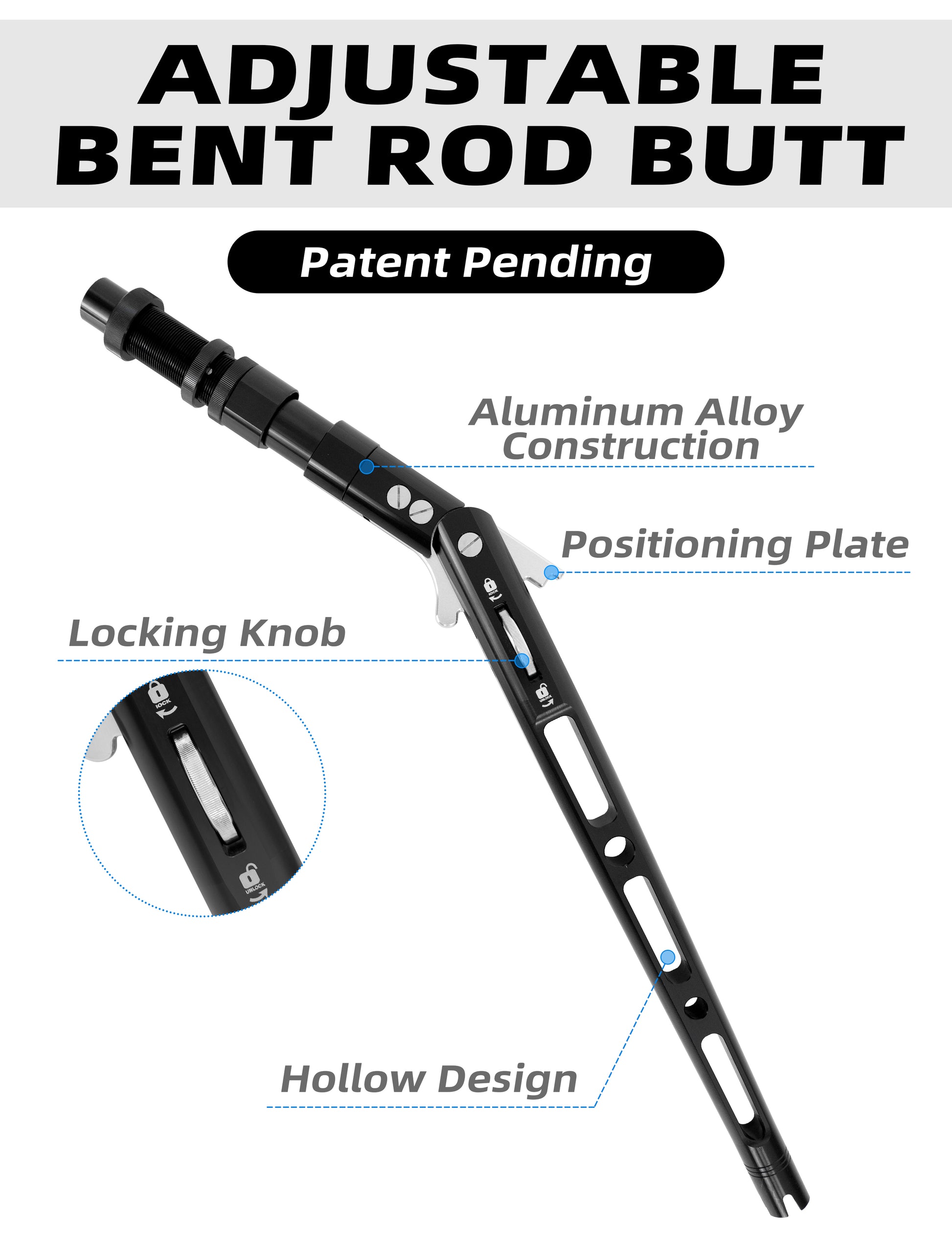 BLUEWING Adjustable Bent Rod Butt - Dogfish Tackle & Marine