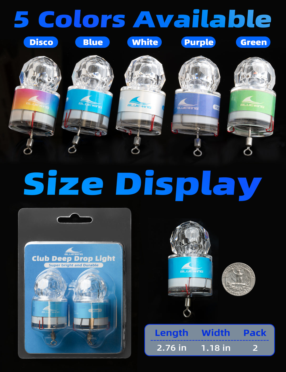 Blue Wing Club Deep Drop Light 2PK