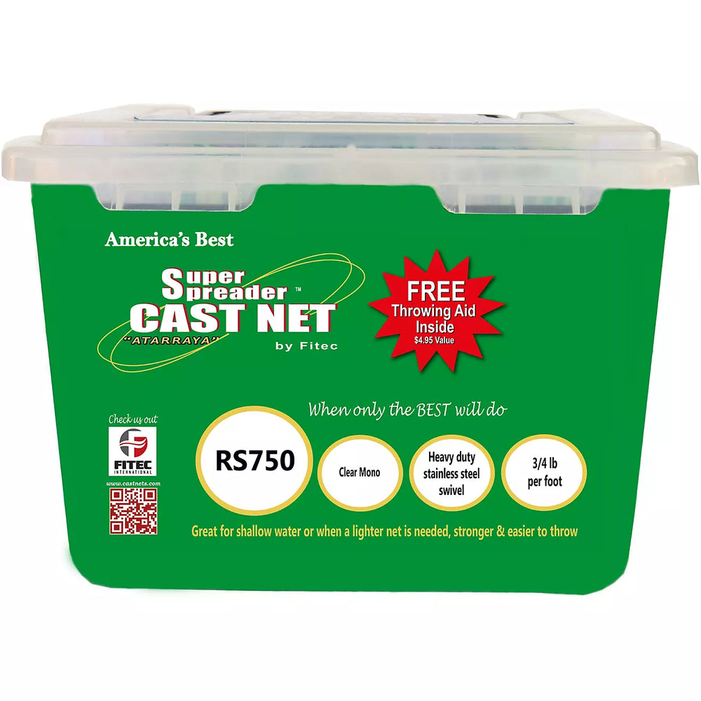 Fitec Super Spreader 3/8" Mesh Cast Net RS750 Series