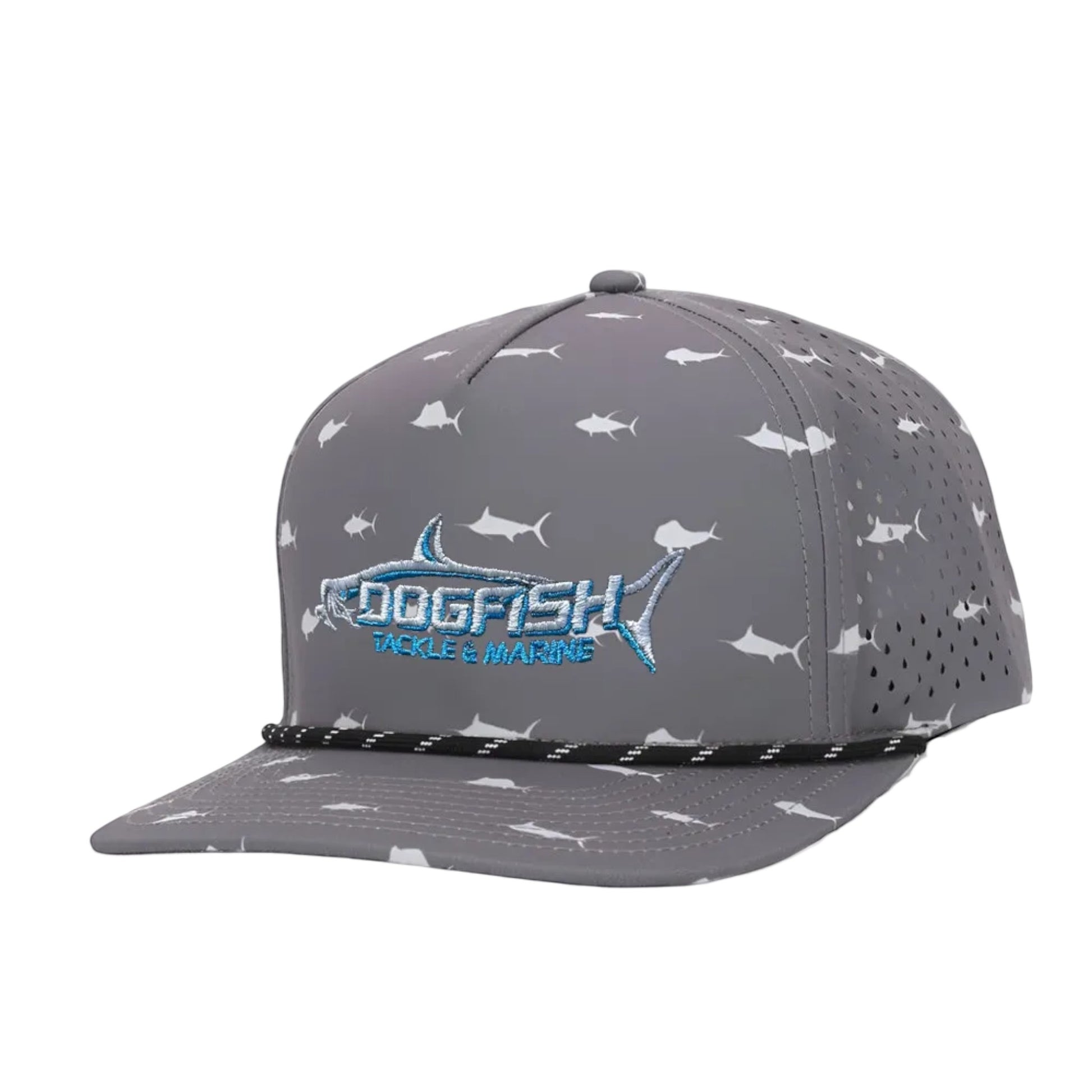 Dogfish Tackle & Marine Performace Rope Logo Hat - Dogfish Tackle & Marine