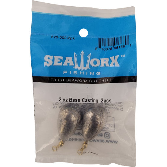 Seaworx Bass Casting Fishing Weights Pre Packaged - Dogfish Tackle & Marine