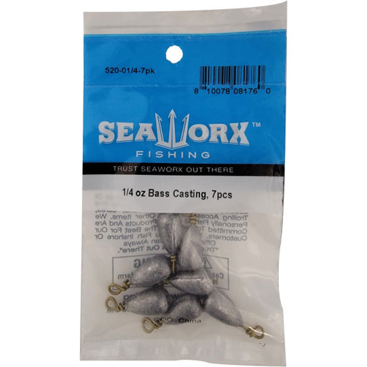 Seaworx Bass Casting Fishing Weights Pre Packaged - Dogfish Tackle & Marine