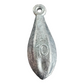 Dogfish Tackle & Marine 10 oz lead bank sinker for bottom fishing with a streamlined shape and eyelet