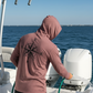 Dogfish Long Sleeve Hooded Microfiber Compass Logo - Dogfish Tackle & Marine