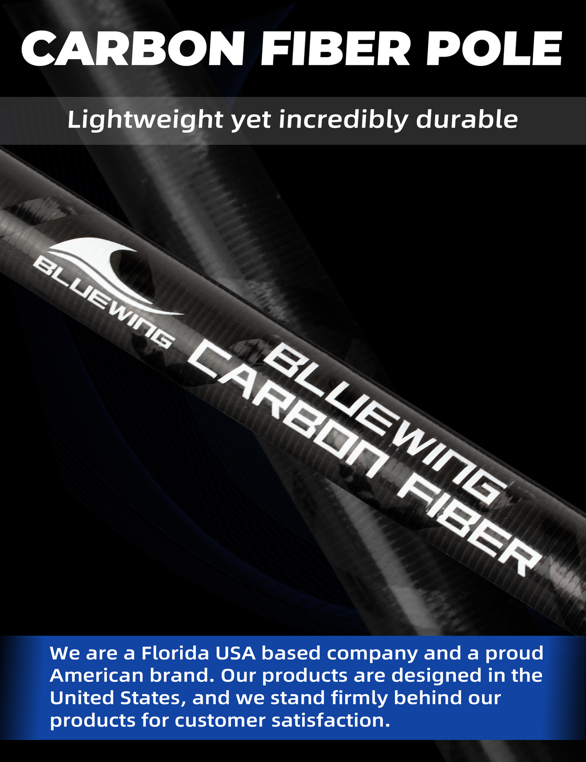 Blue Wing Carbon Fiber Gaff