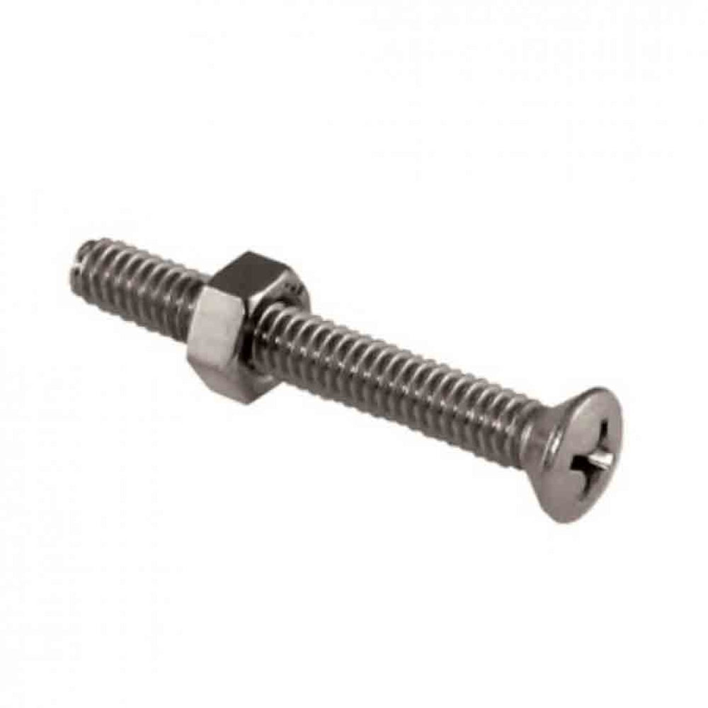Marpac Stainless Steel Phillips Pan Head Machine Screw With Nut