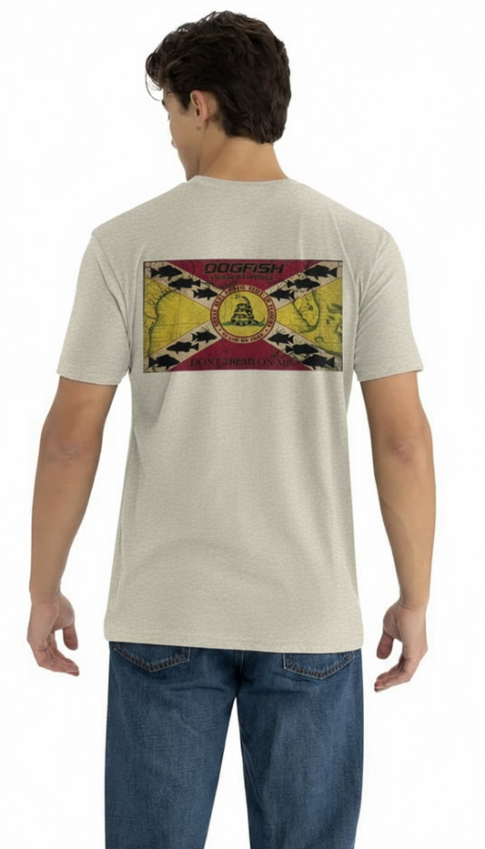 Dogfish Short Sleeve T-Shirt Don't Tread On Me Logo - Dogfish Tackle & Marine