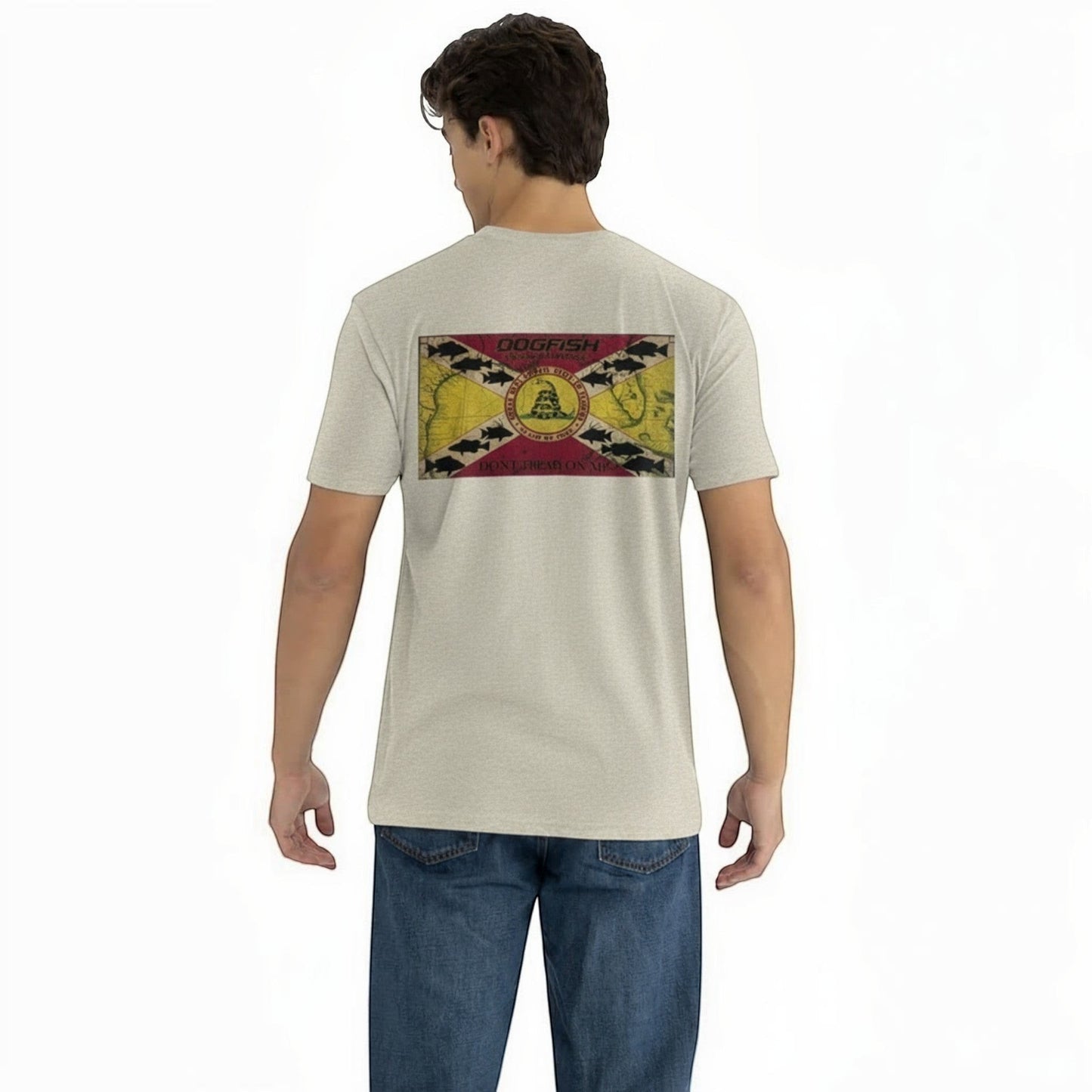 Dogfish Short Sleeve T-Shirt Don't Tread On Me Logo - Dogfish Tackle & Marine