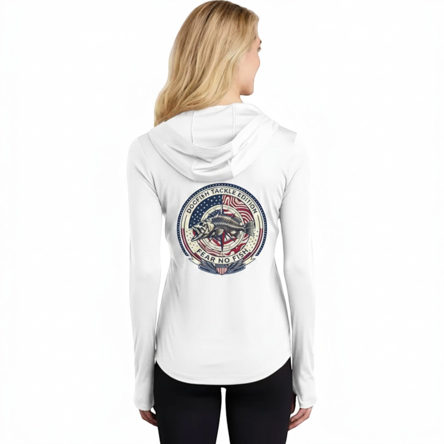 Dogfish Women's 4th of July Long Sleeve Hooded Mirco
