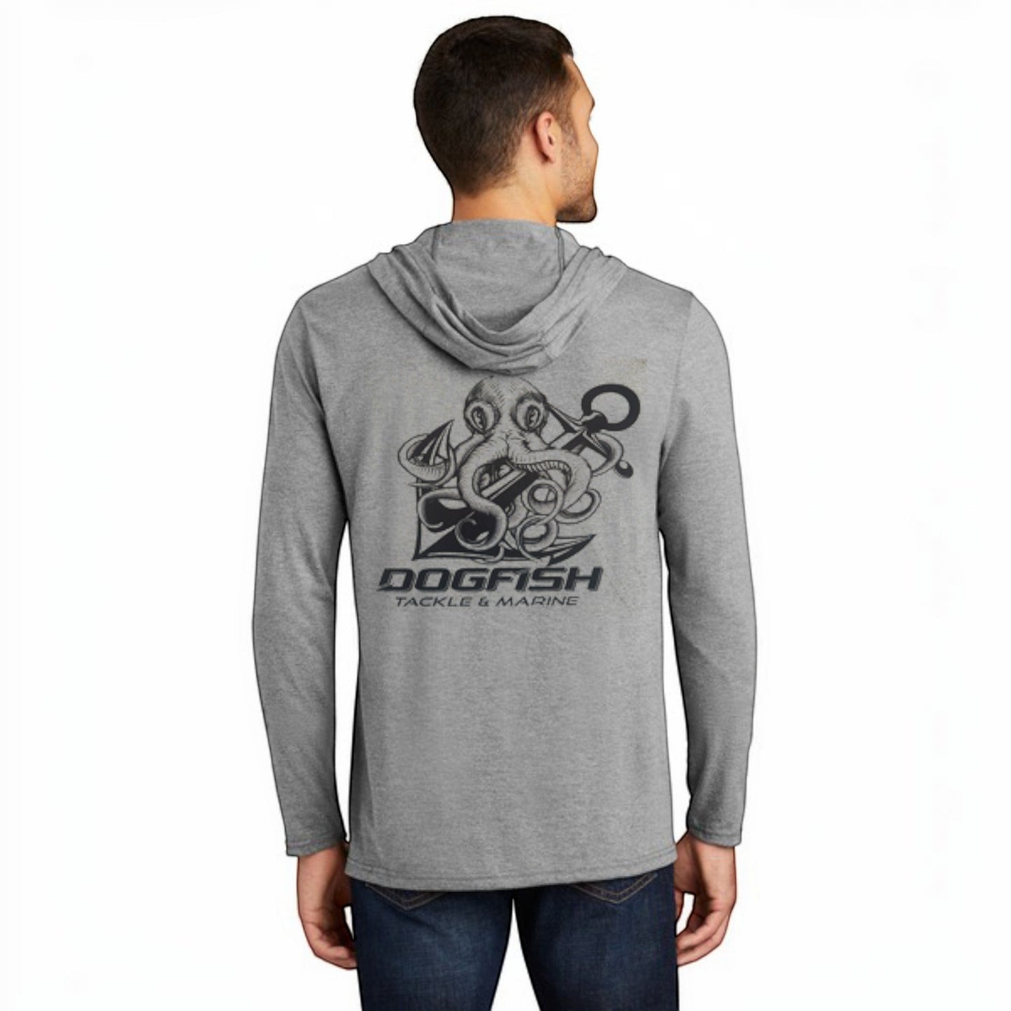 Dogfish Long Sleeve Hooded Micro Octopus Logo - Dogfish Tackle & Marine