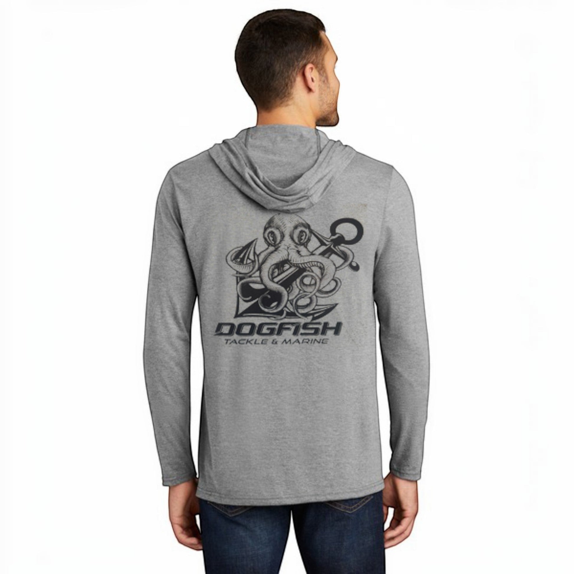 Dogfish Long Sleeve Hooded Micro Octopus Logo - Dogfish Tackle & Marine