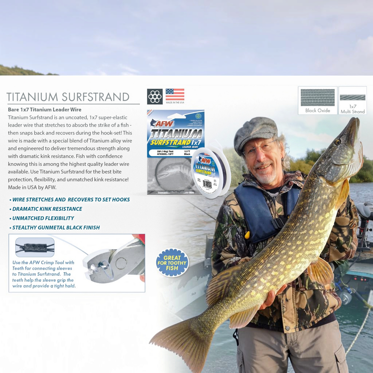 AFW Titanium Surfstrand 1x7 - Dogfish Tackle & Marine