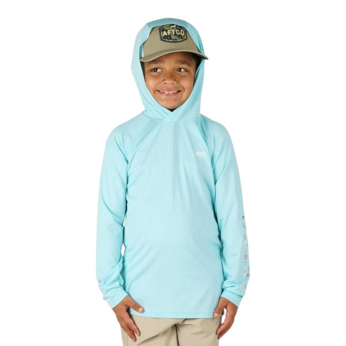Aftco Youth Samurai Hood Performance LS Shirt - Dogfish Tackle & Marine