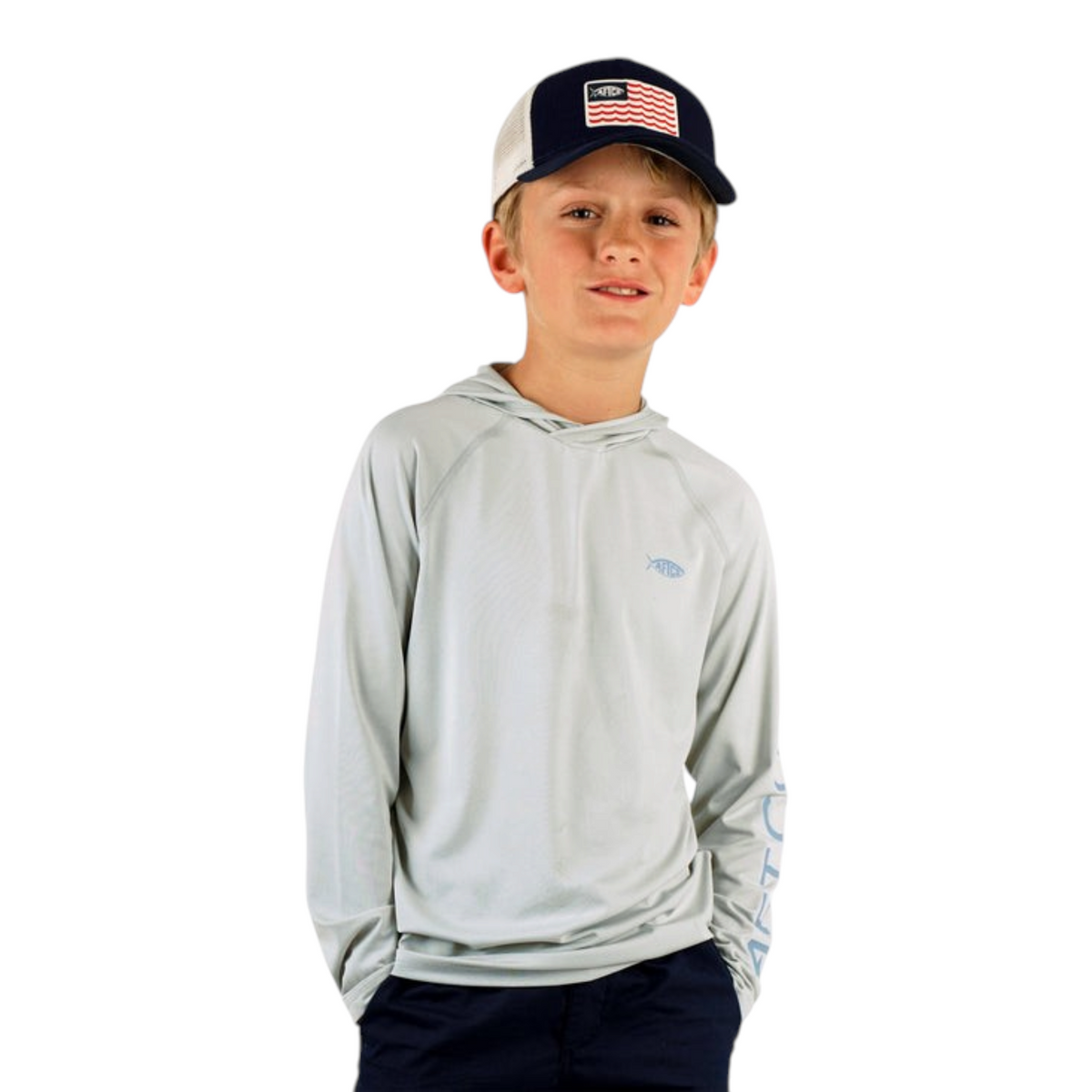 Aftco Youth Samurai Hood Performance LS Shirt - Dogfish Tackle & Marine