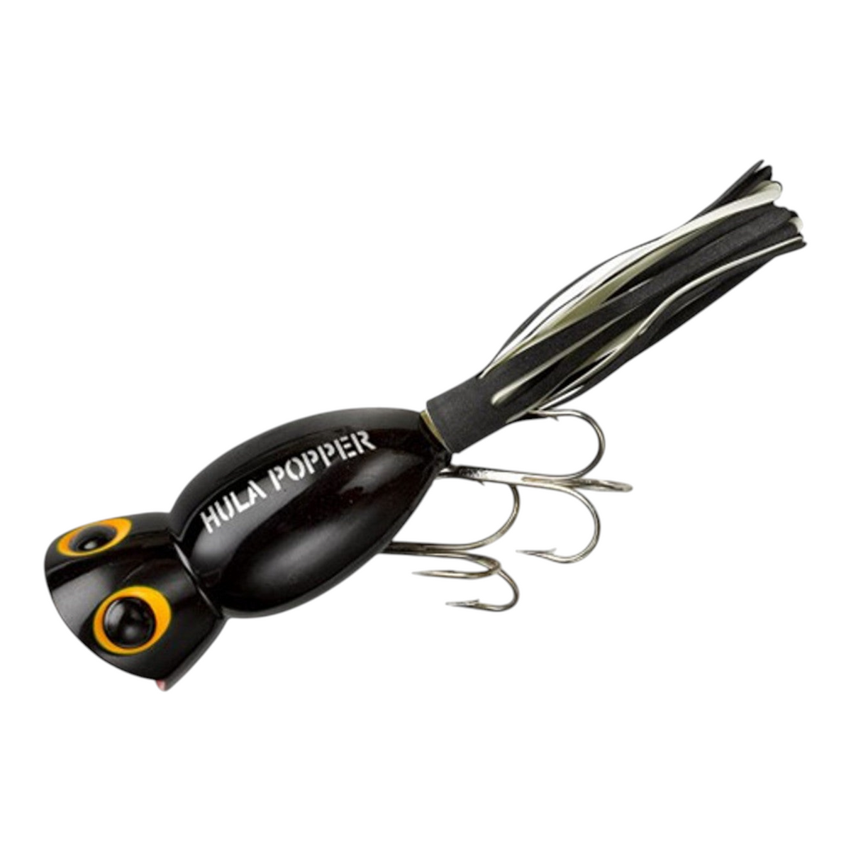 Arbogast hula popper Black - Dogfish Tackle & Marine