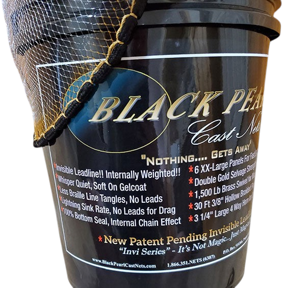 Black Pearl Invi Series Cast Nets 1.3 LB - Dogfish Tackle & Marine