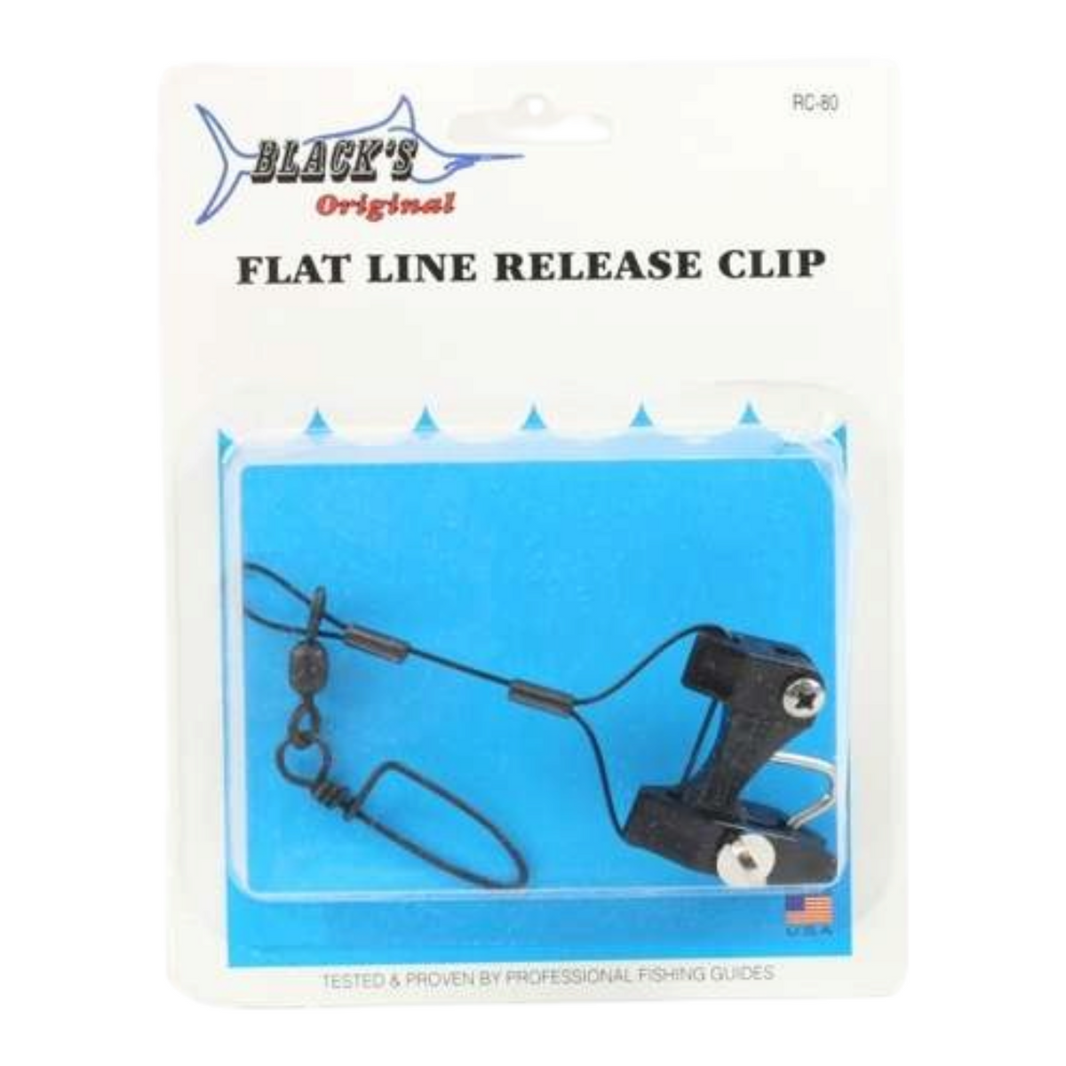 Blacks Original Flat Line Release Clip RC-80 - Dogfish Tackle & Marine