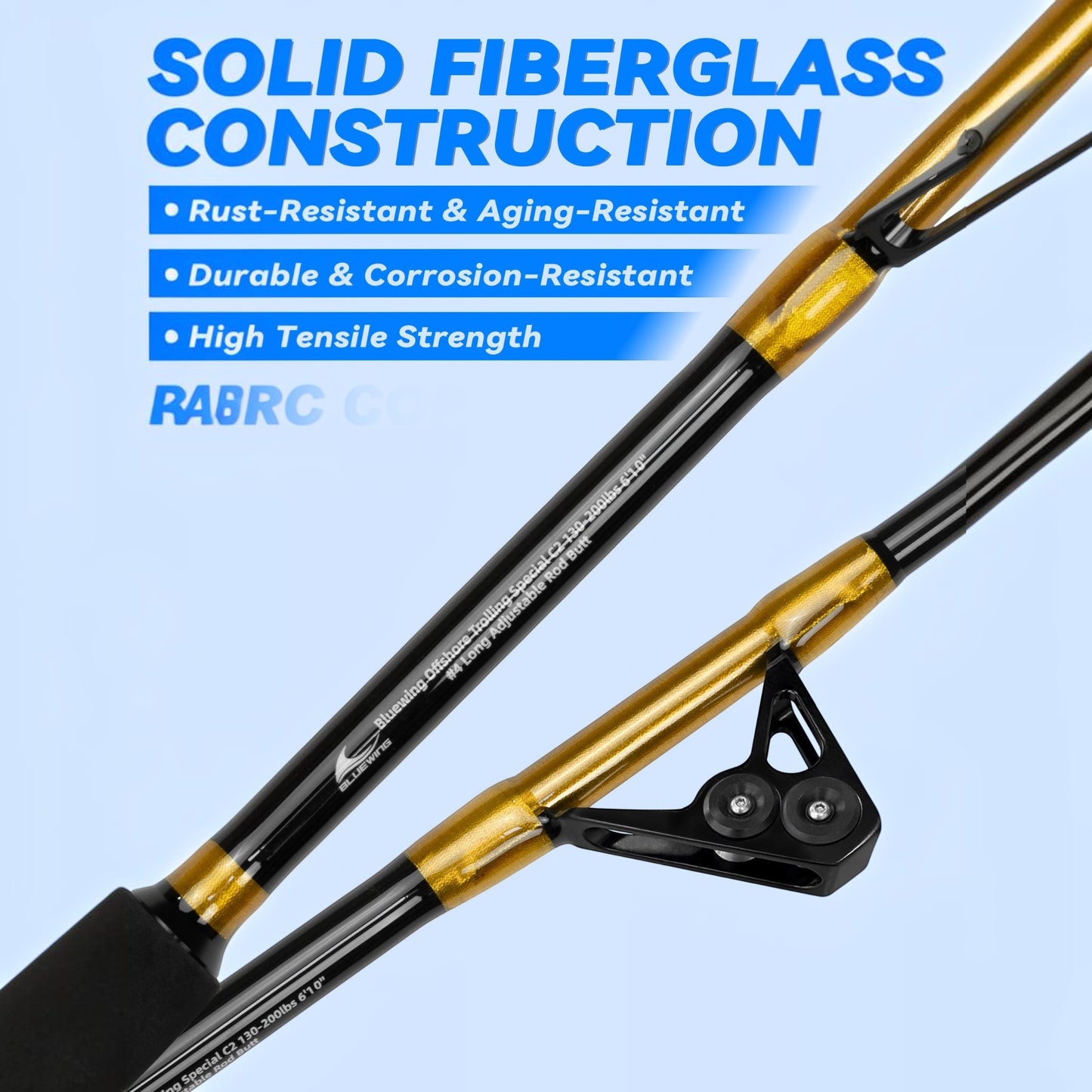 Bluewing Offshore Bent Butt Trolling Rod 130-200lbs - Dogfish Tackle & Marine