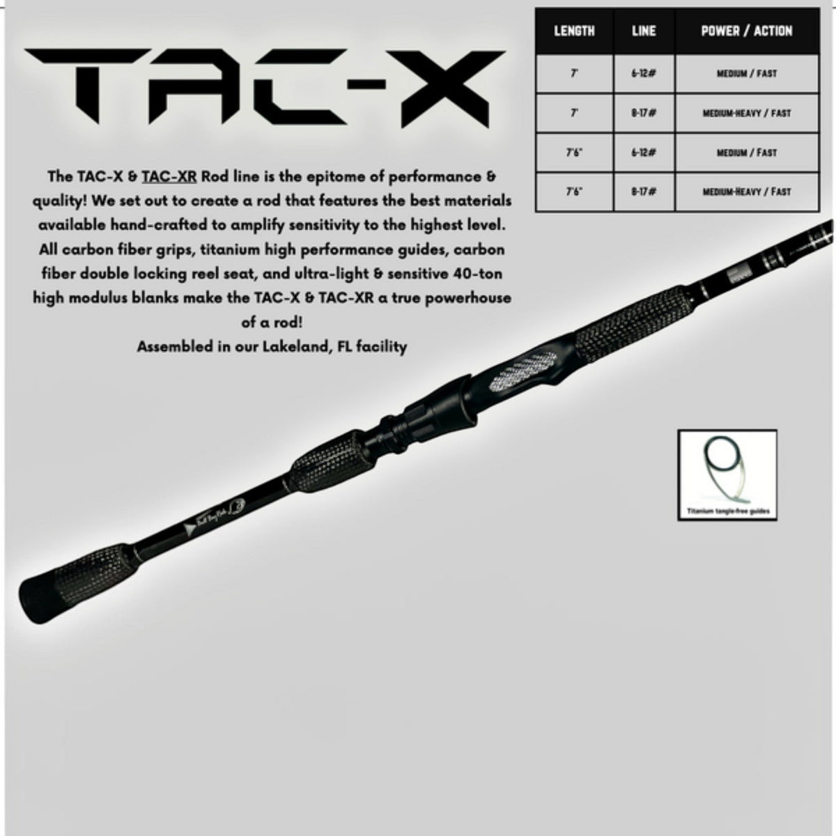 Bull Bay Tac X Carbon spinning Rods - Dogfish Tackle & Marine