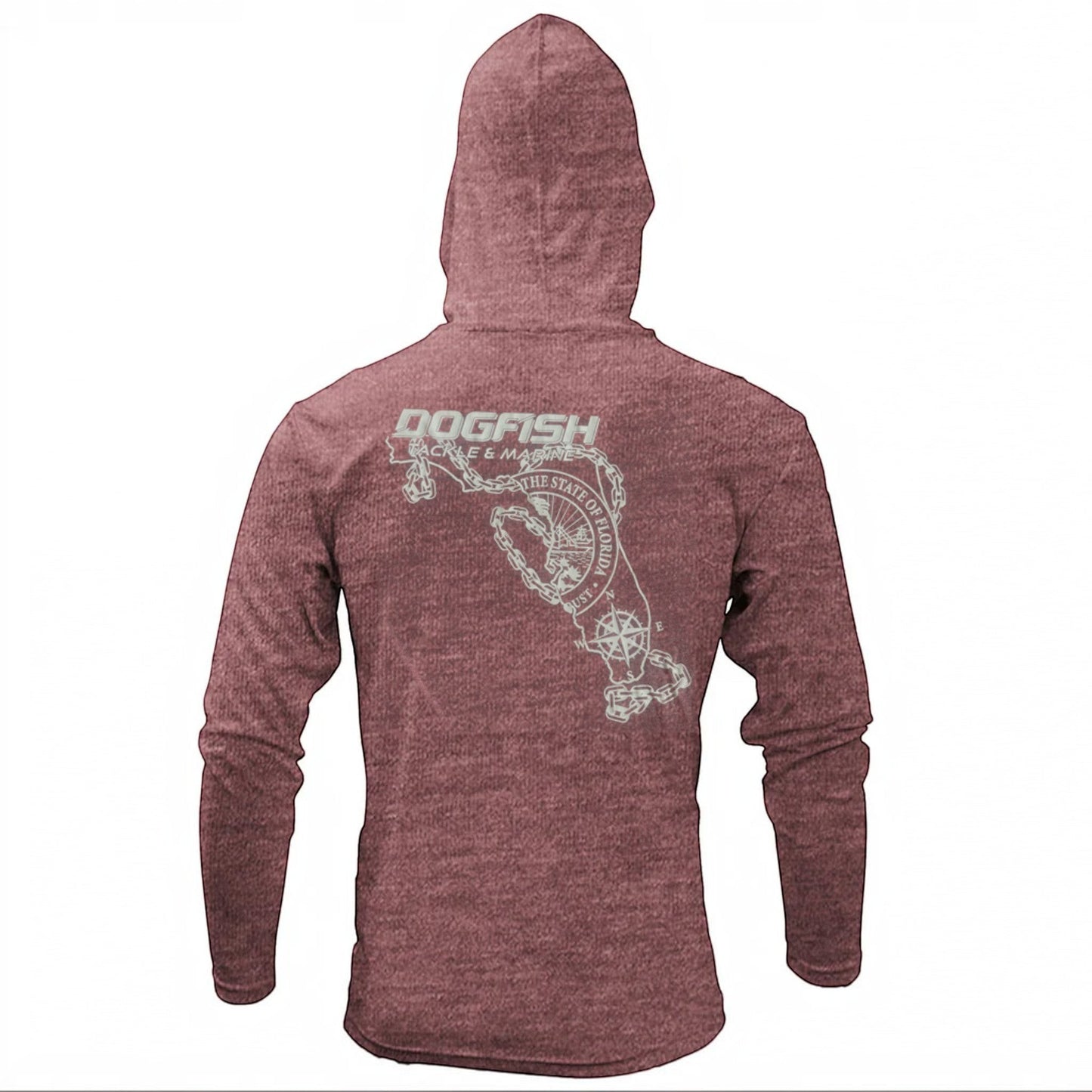 Dogfish Long Sleeve Hooded Micro Florida Unchained Logo - Dogfish Tackle & Marine