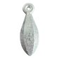 Dogfish Tackle & Marine 4-ounce lead bank sinker for bottom fishing with a streamlined shape and eyelet