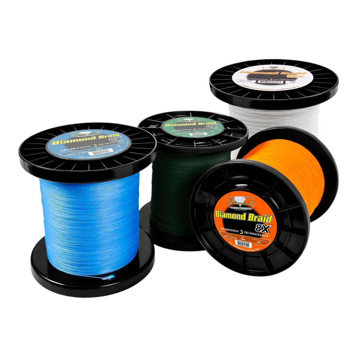 Diamond Generation 3 8X Solid Core Braided Fishing Line - Sold By The Yard - Dogfish Tackle & Marine