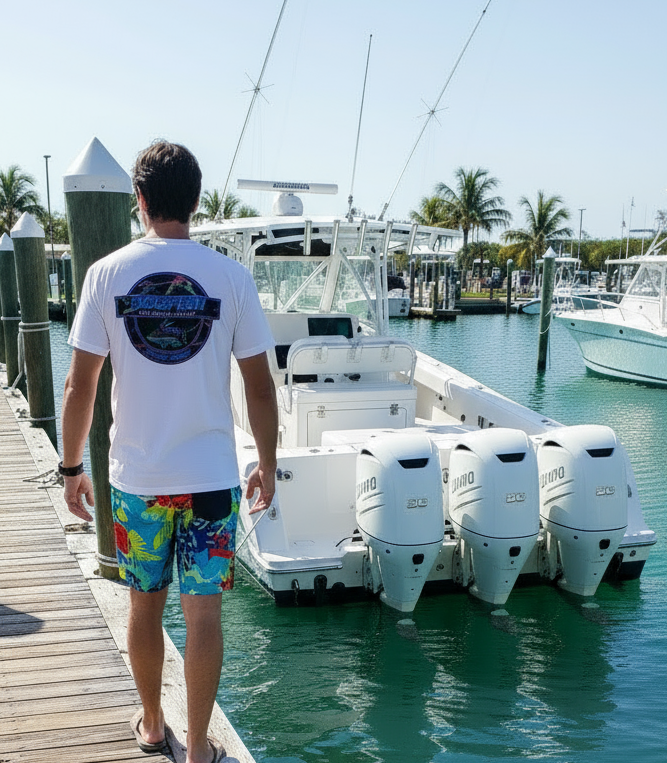 Dogfish Short Sleeve T-Shirt Bottom Finder Hogfish Logo - Dogfish Tackle & Marine